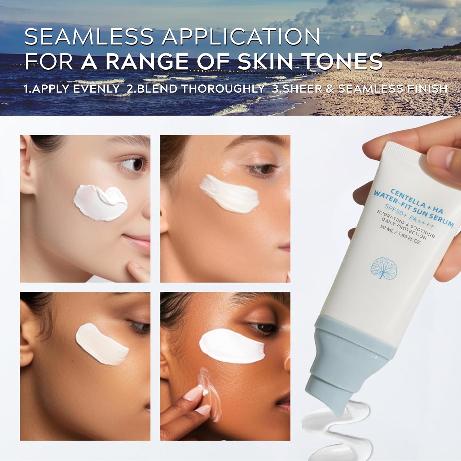 ضدآفتاب سرمی سنتلا آبرسان SPF50 مناسب انواع پوست